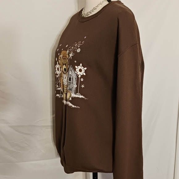 Women's Winter Teddy Bear sweatshirt pre owned - Picture 6 of 7